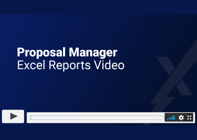 Proposal Manager Excel Reports