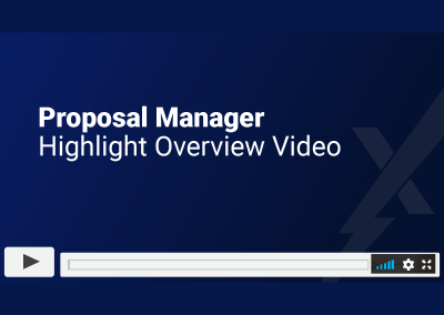 Proposal Manager Highlight Overview