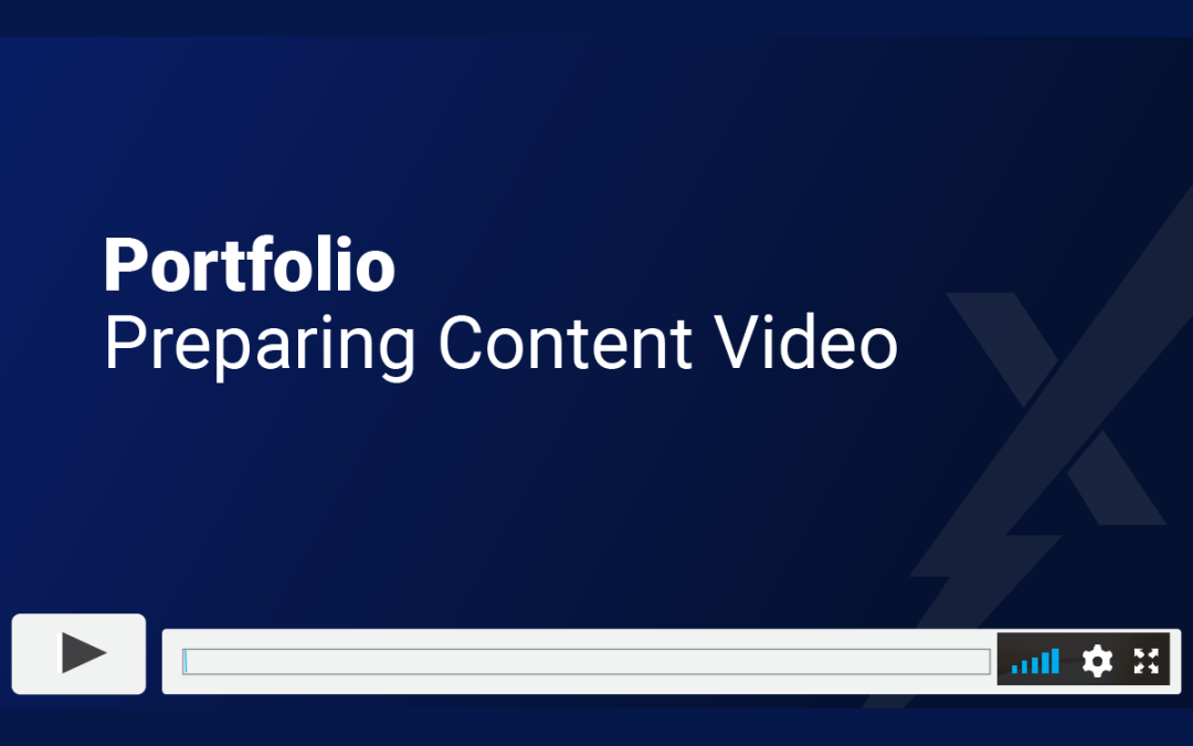 Portfolio Preparing Content