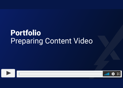 Preparing Content for the Portfolio